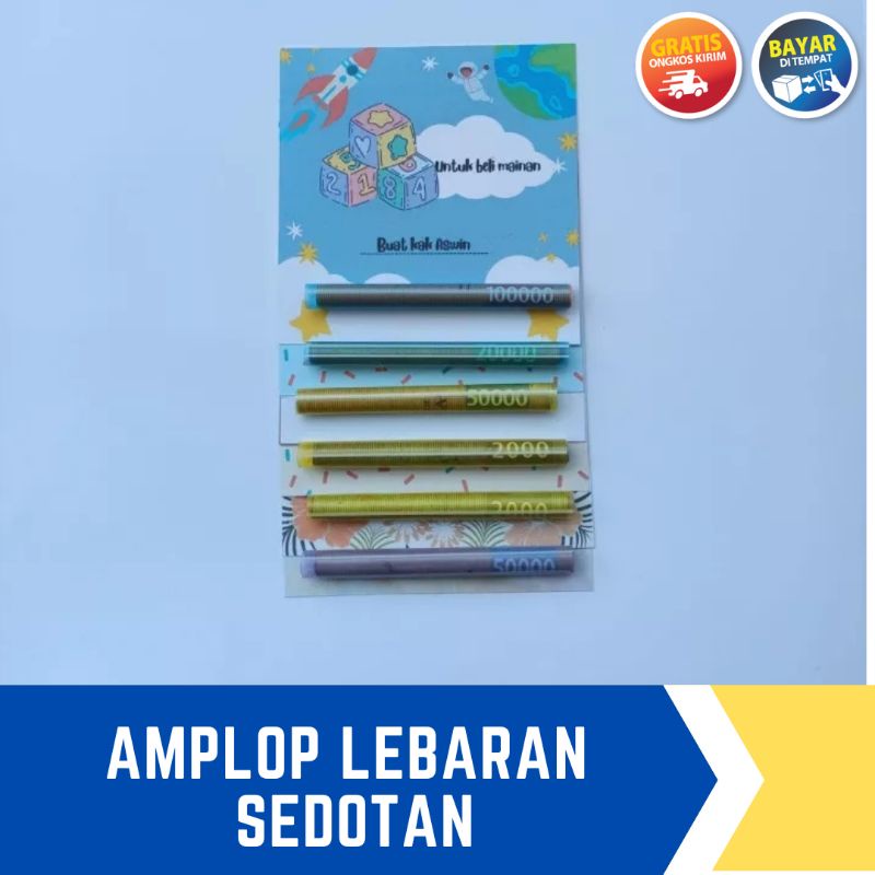 

Amplop Sedotan Viral Amplop Lebaran 1 pcs / THR bisa diisi bisa pilih motif Kado Wisuda Hampers Gift Idul Fitri