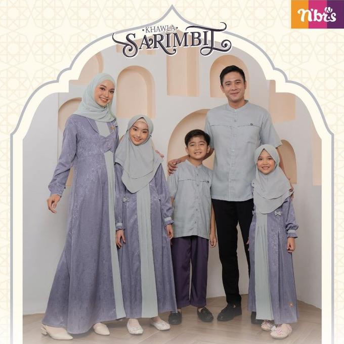 Sale Now Nibras Sarimbit Khawla Violet Baju Muslim Couple Lebaran Keluarga 2023 Pengiriman Cepat