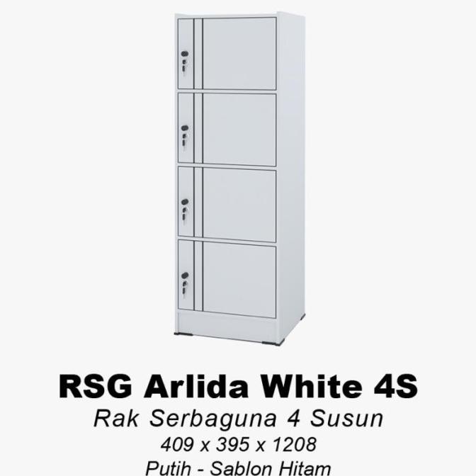 

New Olympic Rsg Arlida Lemari Loker Locker 4 Pintu Rak Susun Kantor Kayu Stok Terbatas