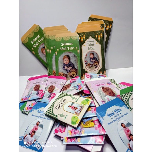 

amplop lebaran custom foto dan ucapan