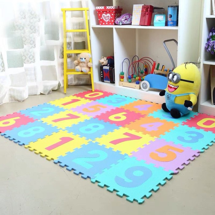 PUZZLE ANGKA 0-9 10 PCS MATRAS ALAS LANTAI ANGKA 0-9