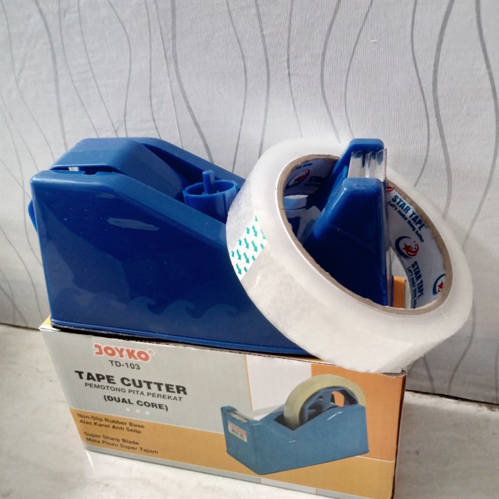 

JUAL Tape Dispenser JOYKO 1inci Lengkap dengan isolasi 1inci Star Tape