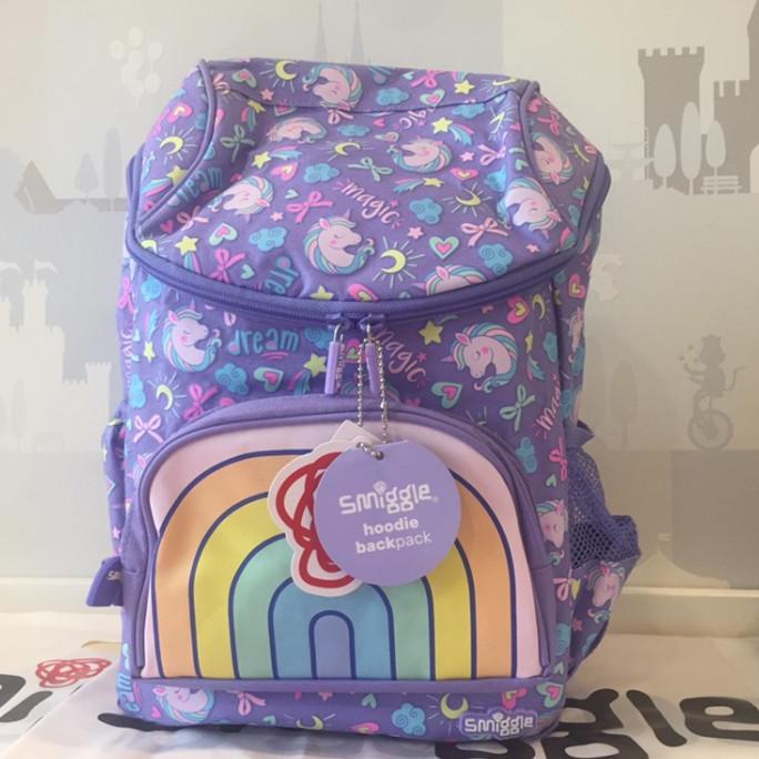 Smiggle Backpack Junior Character Hoodie Unicorn SALE