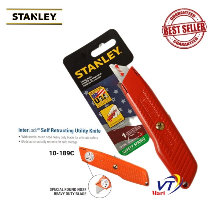 

Terlaris Stanley 10-189C 6" Interlock Safety Utility Knife Cutter