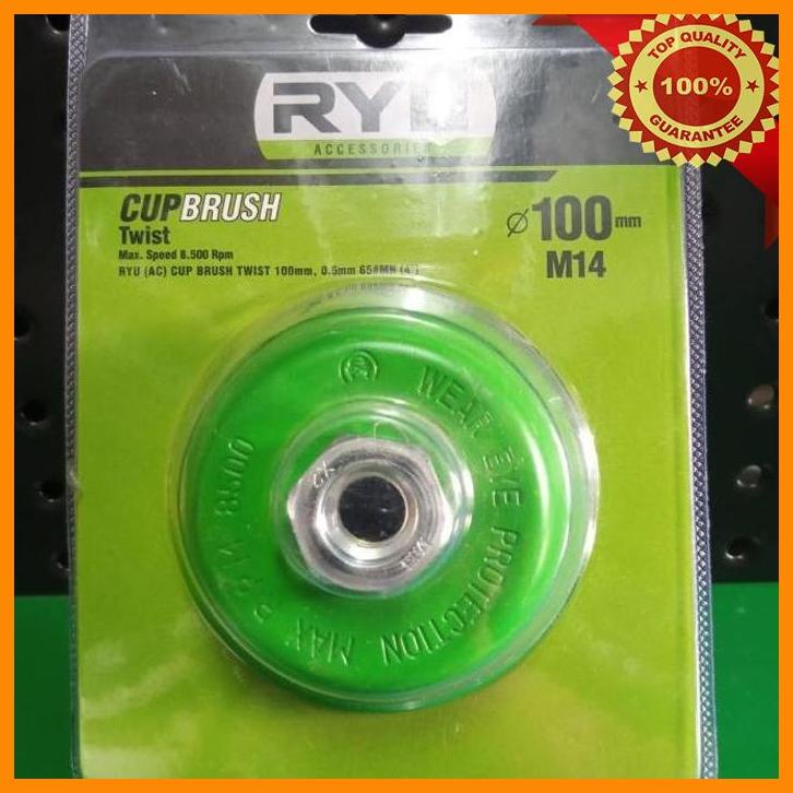 

(sara) ryu cup brush twist 4" sikat kawat mangkok kepang 4 inch 100 x 0.5mm