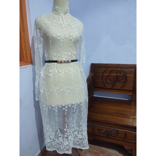 dress tile, dress bordir, outer dress