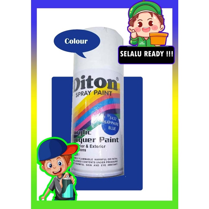 Saphire Blue 8432 Cat Semprot DITON Aerosol Paint DITON 300cc murah