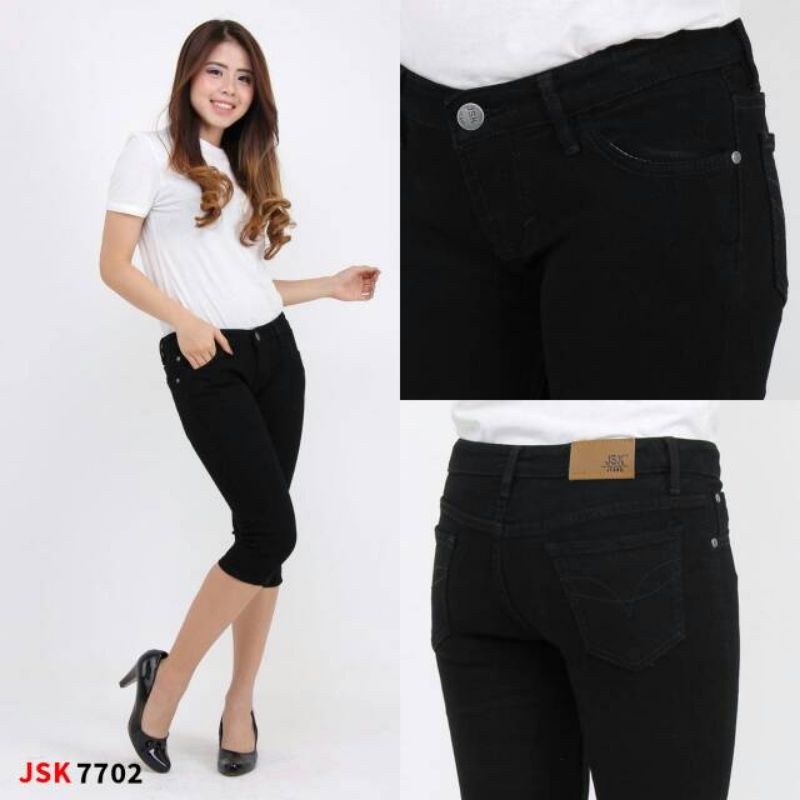 Celana Pendek Skinny Jeans 7/8 Wanita Cewek JSK JEANS