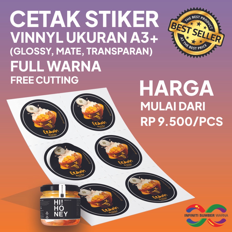 

Cetak Stiker Vinyl A3+ Print Stiker Vinyl A3+ Harga Grosir 1 Hari Jadi - Glossy