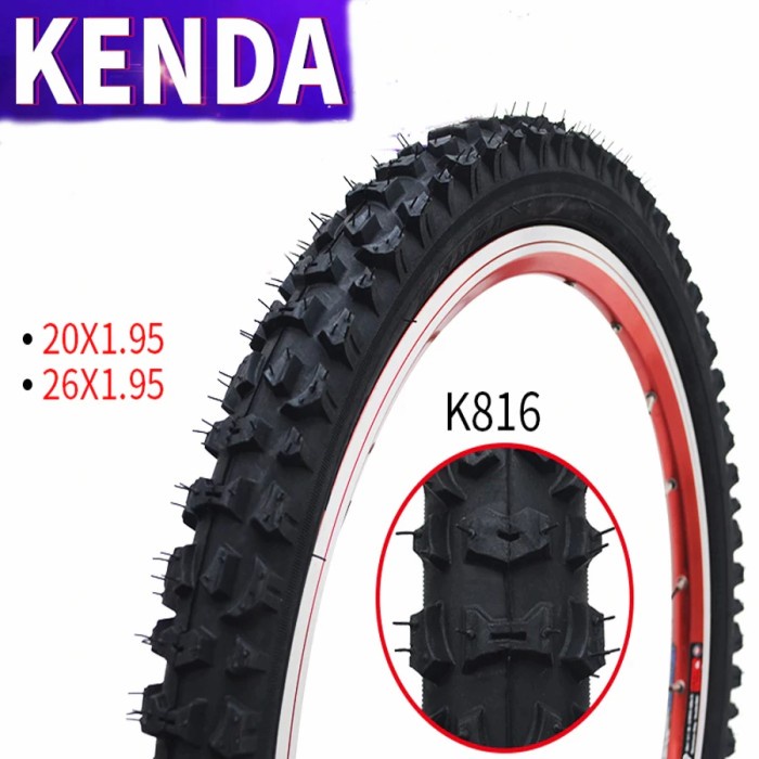 Terlaris Kenda Ban Luar 24 X 2.125 Untuk Sepeda Gunung Remaja Size 24"