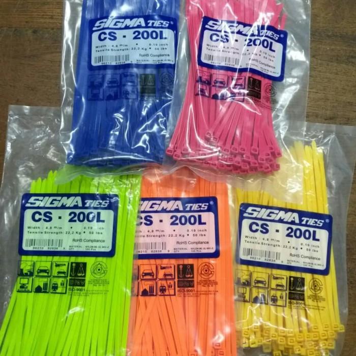 

Terlaris Klip Kabel Ties / Kabel Tis 20Cm X 4.8Mm Cs - 200L / Cs-200L Sigma Warna