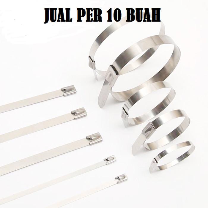 

Terlaris Klip Per10 Kabel Ties Full Stainless Steel 4.6 X 600 Mm Pengikat Tie Tis