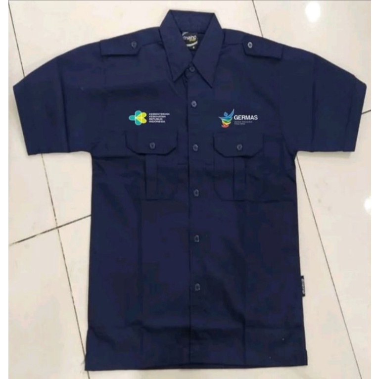KEMEJA GERMAS BORDIR || SERAGAM GERMAS BORDIR || BAJU GERMAS BORDIR || KEMEJA KEMENKES GERMAS BORDIR