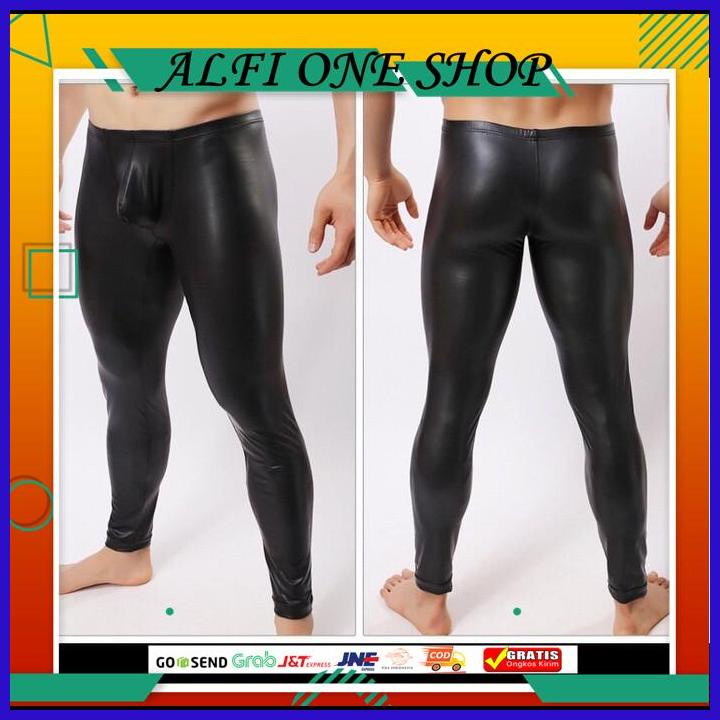 CELANA LATEX HITAM PRIA | KORSET PELANGSING PAHA | CELANA KULIT PRIA KUALITAS BERKELAS 