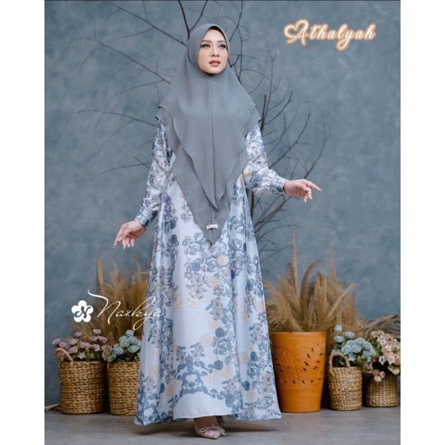 athalyah syari ori by nazkya ||set syari || paris silk||