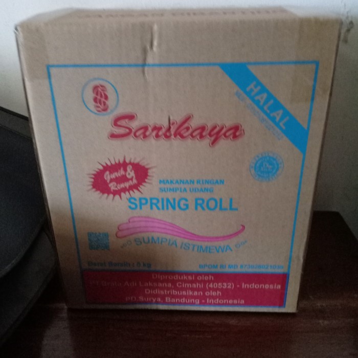 

Terlaris Sumpia Udang Sarikaya Dus