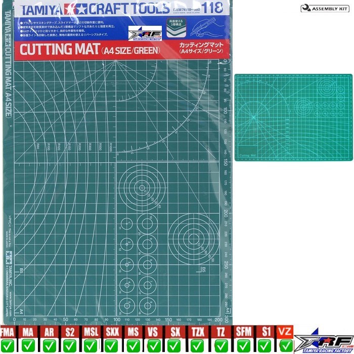 

Terlaris Vbn Tamiya 74118 Craft Tools Cutting Mat (A4 Size/Green)