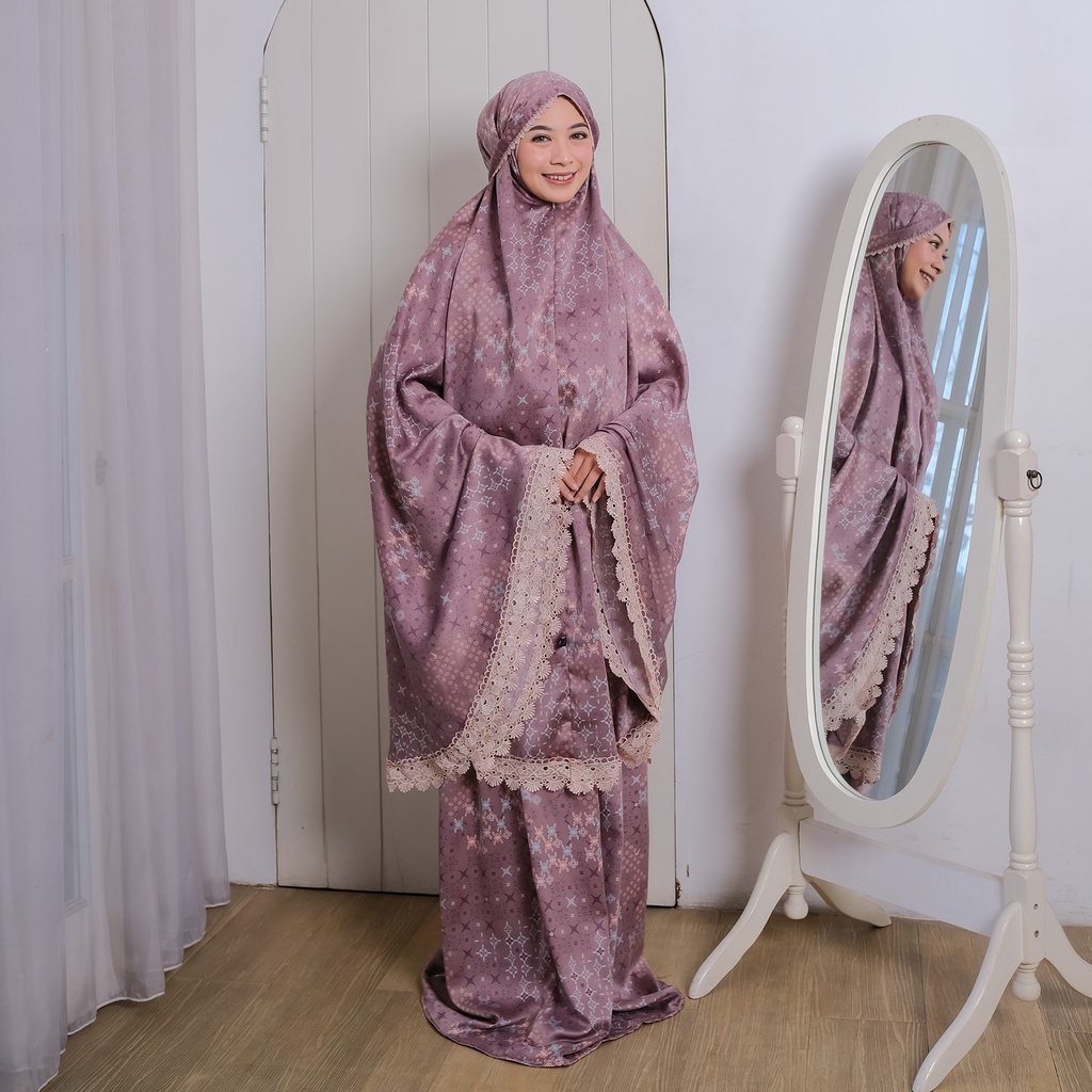 Ladybydiana SHOFIA PRAYER SET Mukenah Dewasa Travelling Bahan Maxmara Mewah dan Elegant