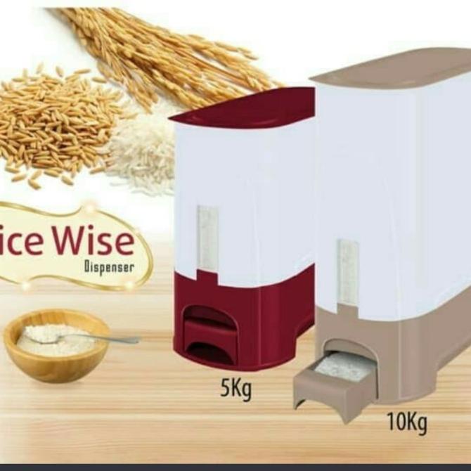 Tempat Beras Rovega 5kg / Rovega Rice Box 5kg / Tempat Kotak Beras hqu06