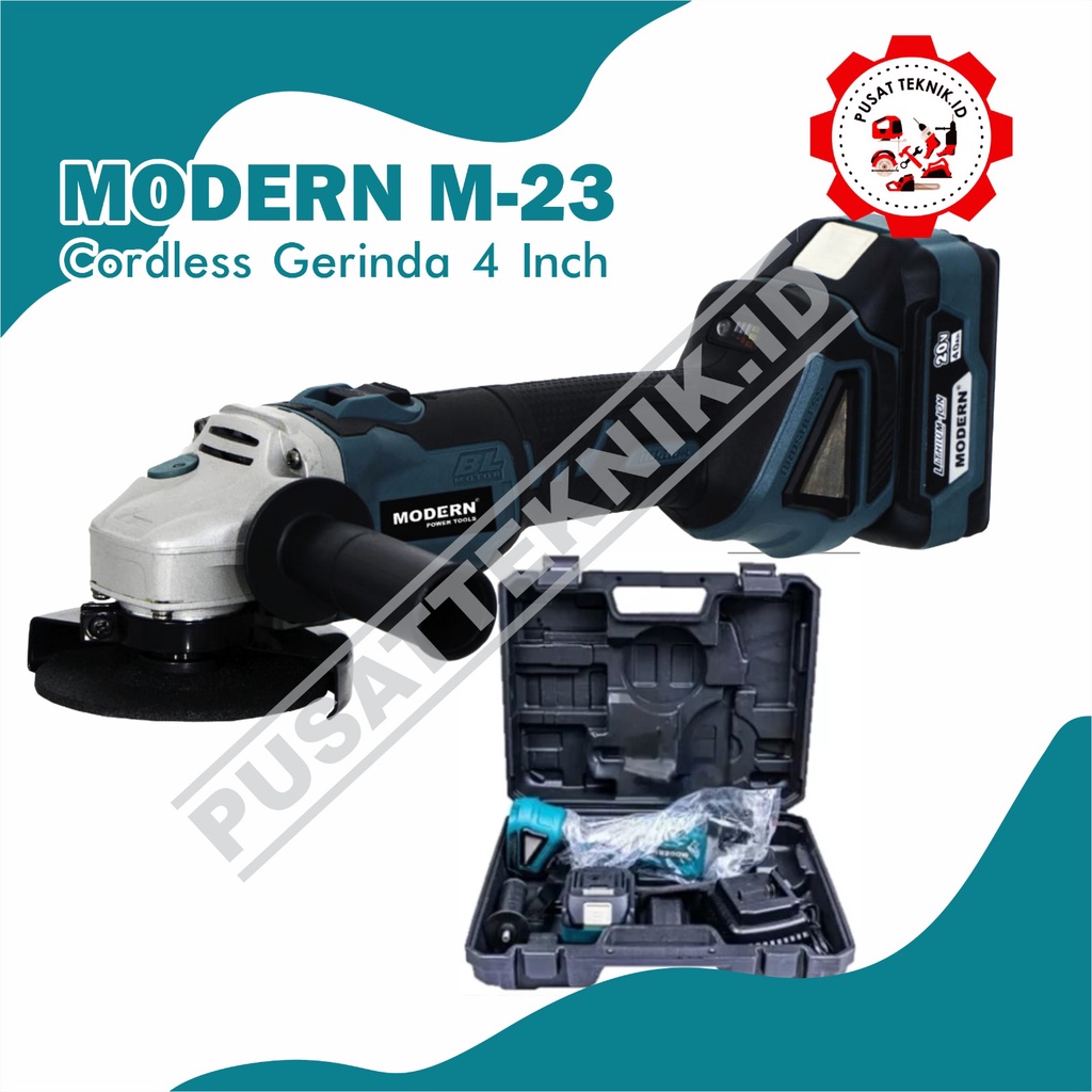 MODERN M23 MESIN GERINDA BATERAI 4INCH CORDLESS GRINDER MODERN M-23