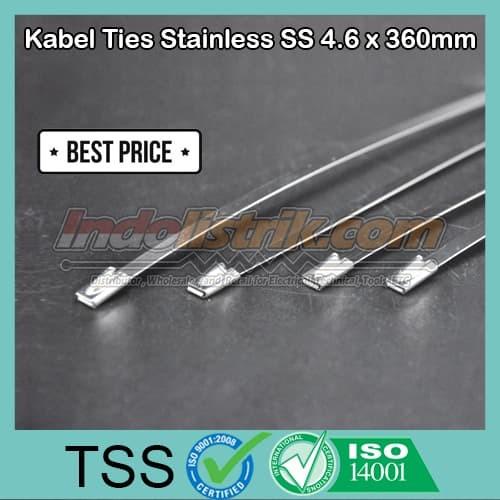 

Terlaris Klip Kabel Ties Stainless 36Cm Ss 4.6 X 360Mm Tss Cable Tis Steel Kuat