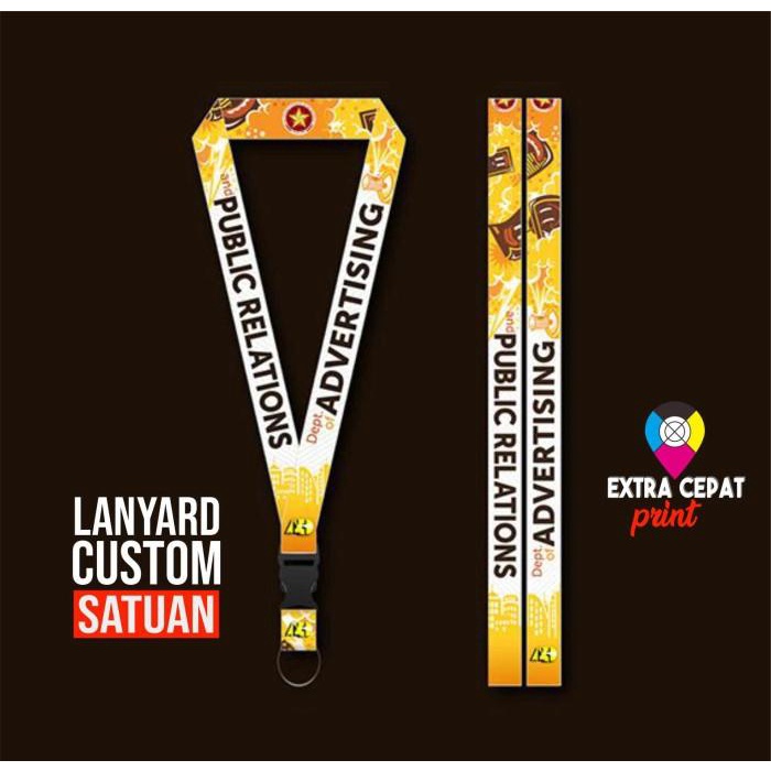 

Terlaris Lanyard Custom Digital Print Satuan 2 Sisi 2 Cm / 2.5 Cm