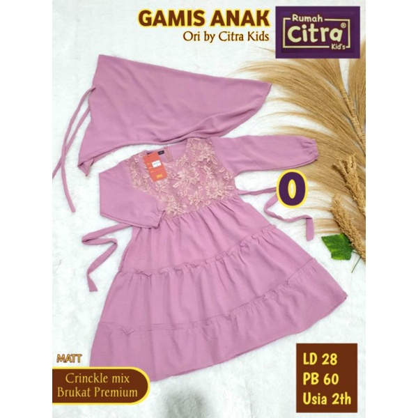 gamis anak original citra kids usia 2 -3thn