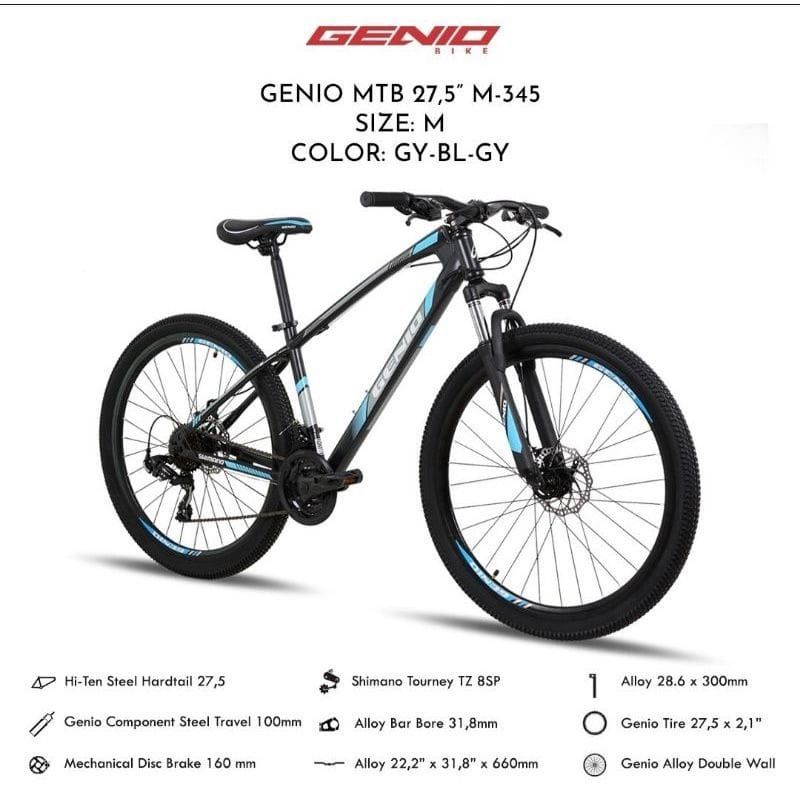 Sepeda MTB 27,5 GENIO M 345 Shimano 24 Speed Terbaru