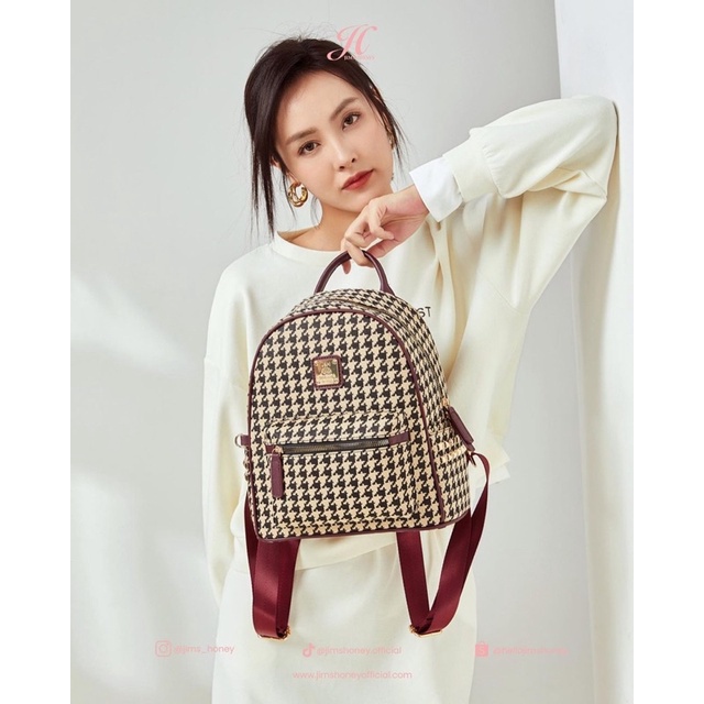 Jims Honey Fanda Backpack JH 203 Houndstooth Elegan