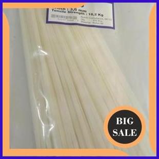

Kabel Tis Ties Tali Serot 25cm 3.6 x 250 mm Putih Nylon Premium Pack perkakas 54PR23