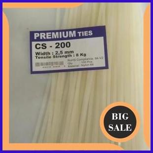 

Kabel Tis Ties Tali Serot 20cm 2.5 x 200 mm Putih Nylon Premium Pack tools n parts 54PR23