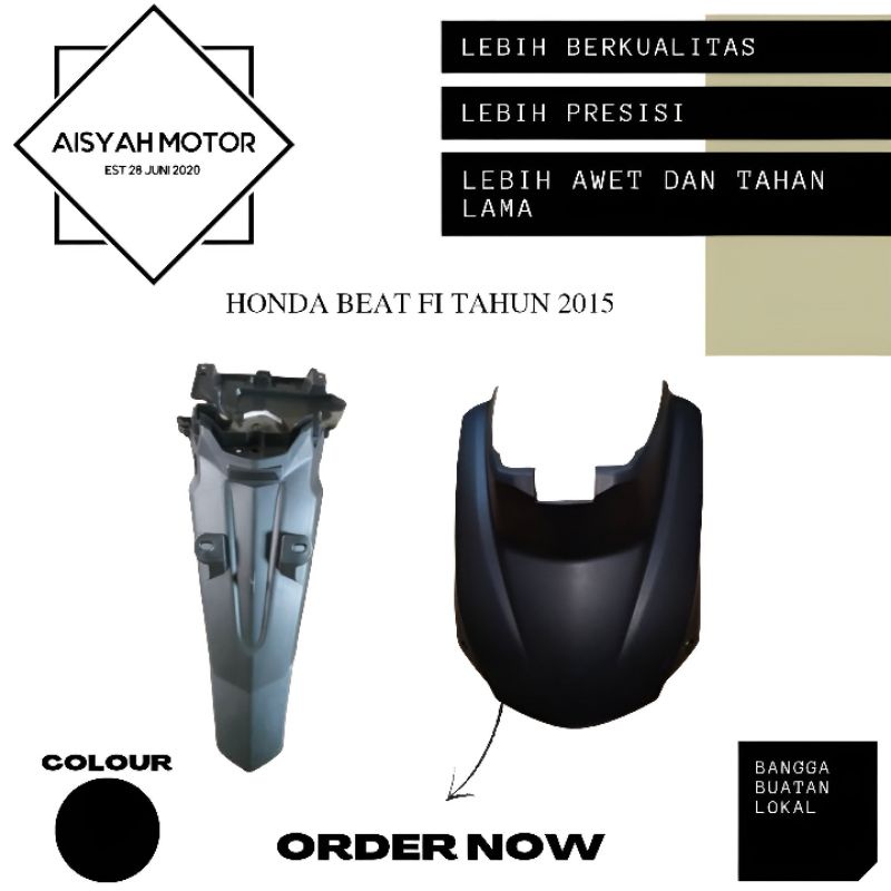 Cover Bodi Cover Tangki Spakbor Belakang Honda Beat FI Esp Tahun 2015