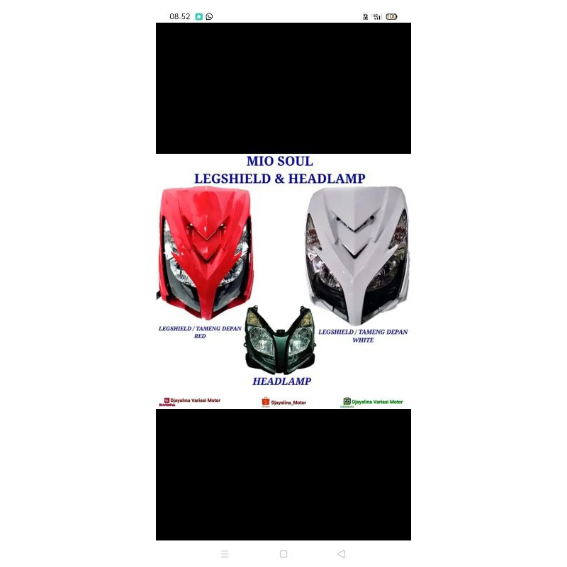 Terlaris COVER TAMENG DEPAN + HEADLAMP REFLEKTOR BENING YAMAHA SOUL MX MATA 2 PNP YAMAHA MIO SOUL