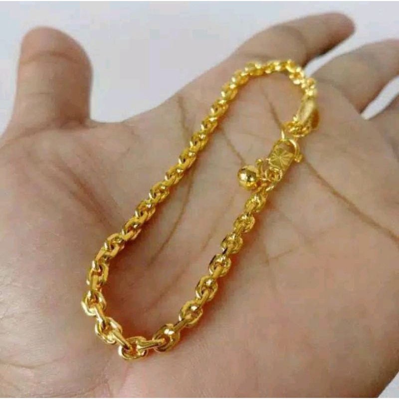 gelang tangan wanita rantai Medan 2 gram lapis emas mewah elegan