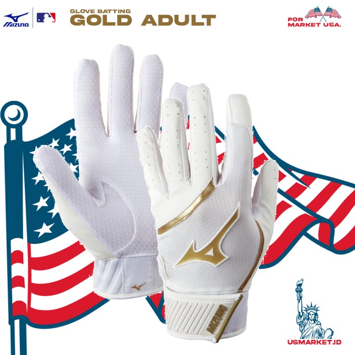 Terlaris Sarung Tangan Baseball Mizuno Mvp Batting Gloves Adult