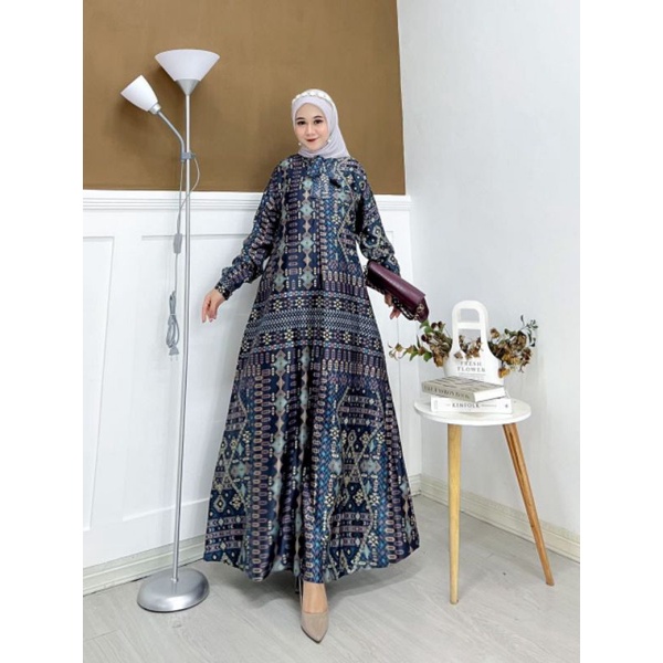 Melda maxi dress silk premium gamis lebaran