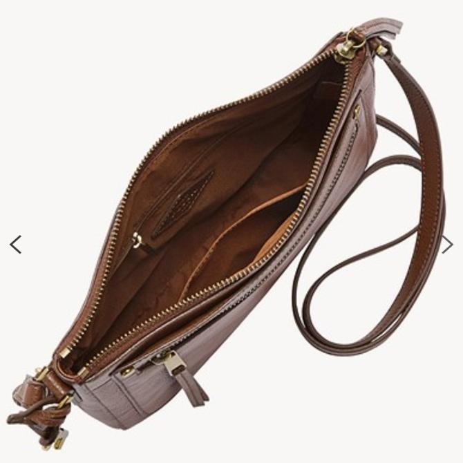 Tas fossil farrah crossbody brown