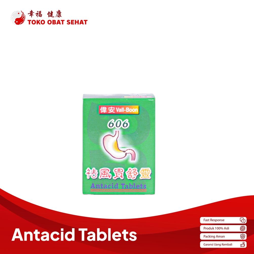 BAYAR DITEMPAT 606 ANTACID TABLETS obat maag  - asam lambung - gerd herbal ampuh .,