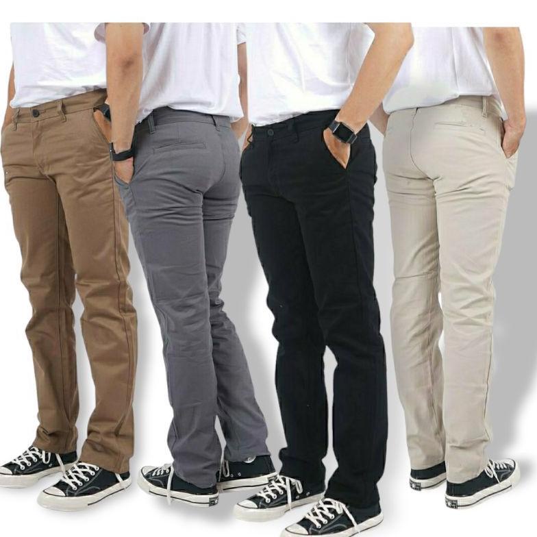 Baru Celana Panjang Chinos Pria Slimfit Katun Stretch Melar Elastis Chino Pants Ankle Casual Bigsize