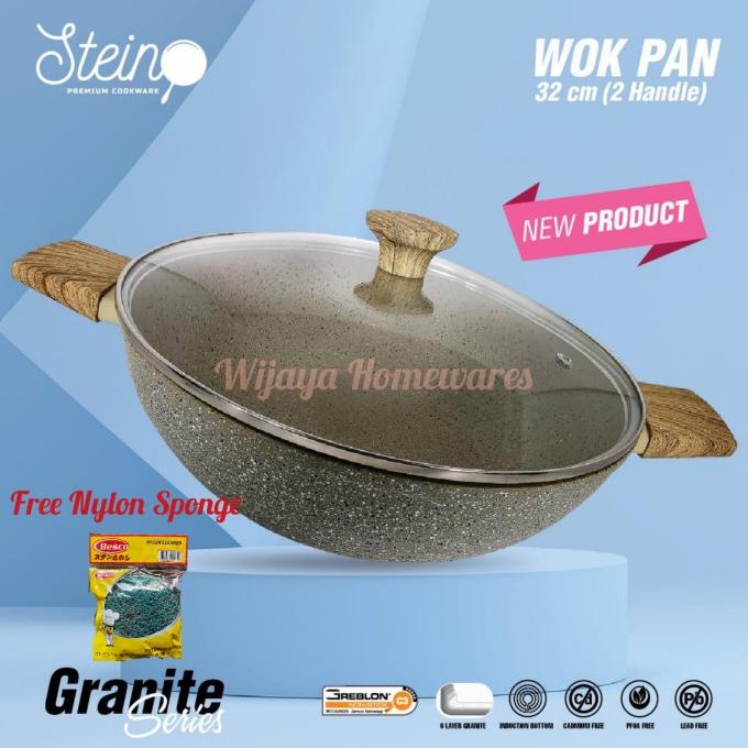 #@#@#@#@] Stein Cookware - Granite Series Wok Pan 32cm
