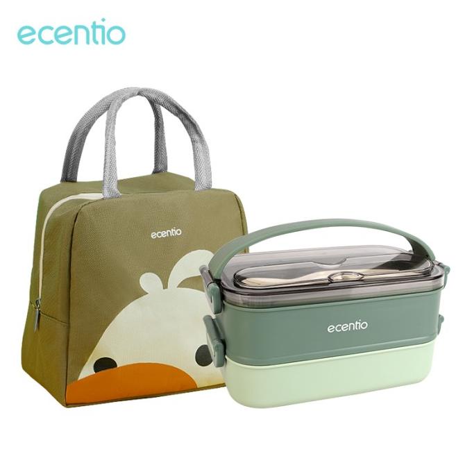 Ecentio 1.2L Lunch Box/Kotak Makan+Lunch Bag Set