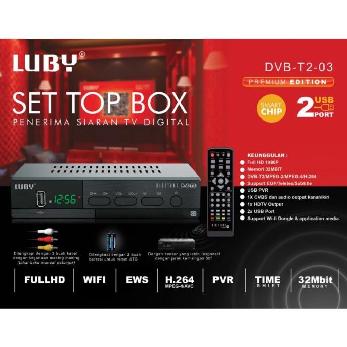 Terbaik Stb Luby Set Top Box Luby T2 03 Tv Digital Receiver Tv Tokojayamandiri32
