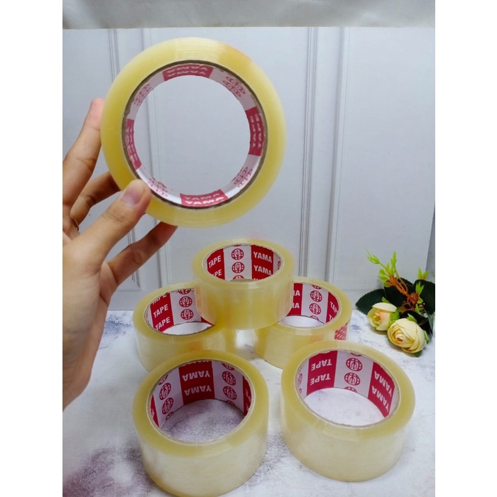 Lakban / Plakban Bening Besar Super Lengket 45Mm 1Roll