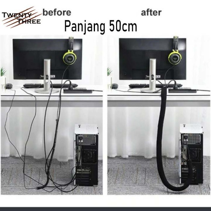 

PEMBUNGKUS KABEL VELCRO PERAPIH KABEL CABLE MANAJEMEN WIRE SLEEVE