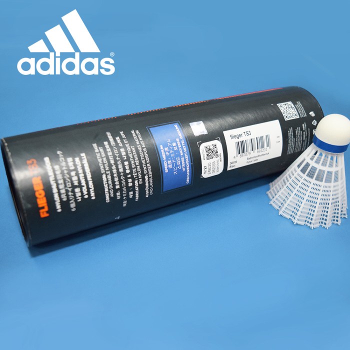 Shuttecock Kok Badminton Adidas flieger TS3 Medium Speed Putih isi 6