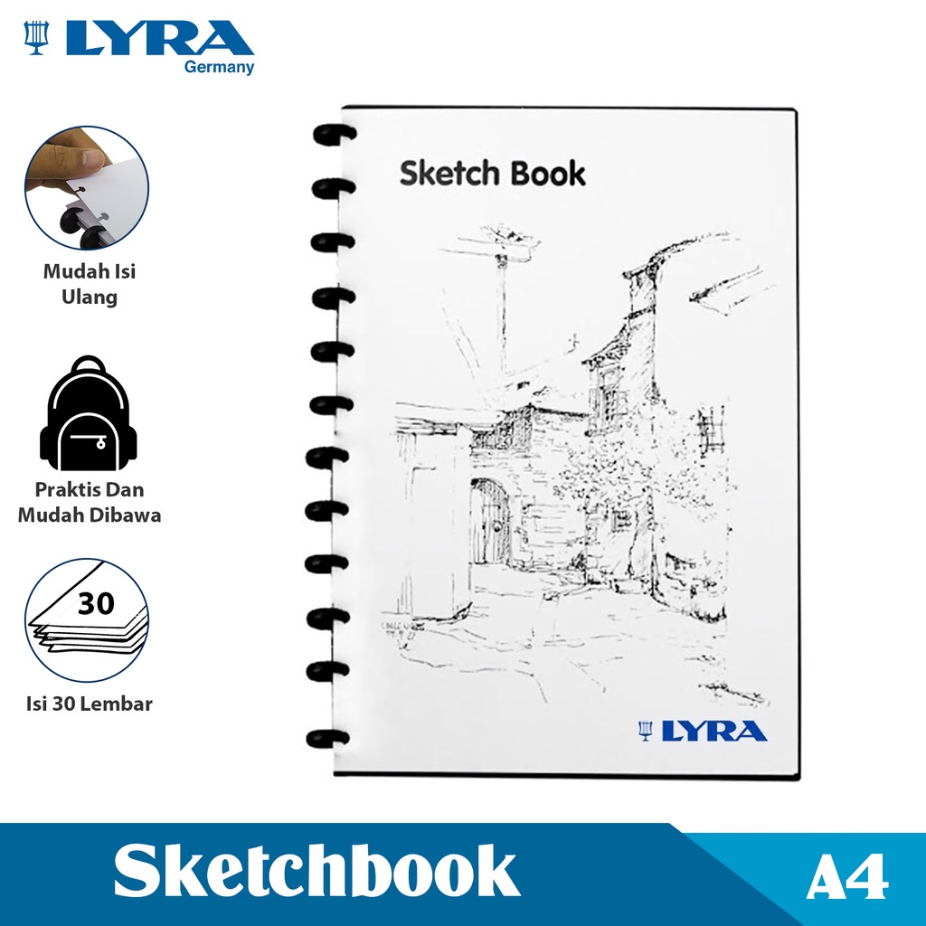 

Lyra Buku Sketsa Ukuran A4 30 Lembar Sketch Book Binder Buku Bergambar Lyr-9210260