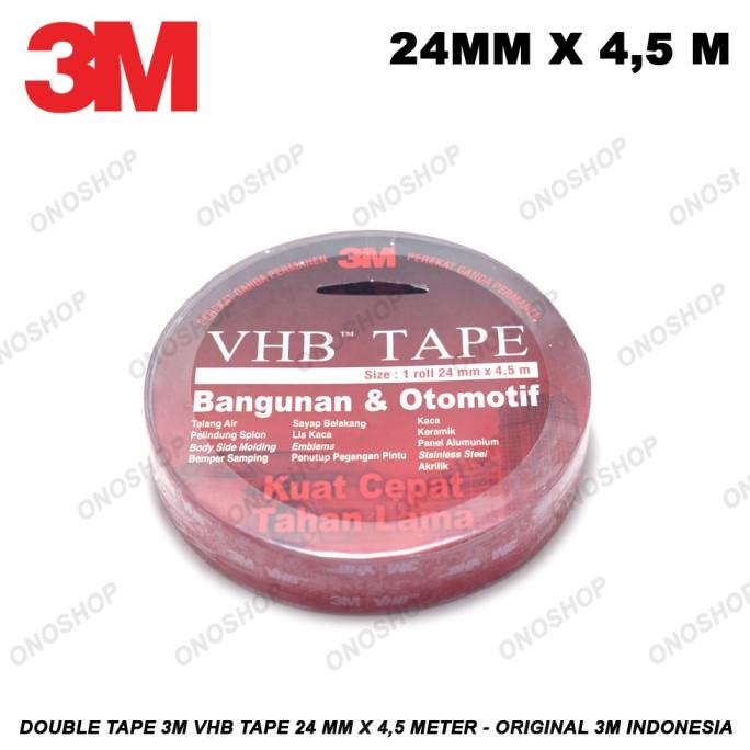 

Double Tape 3M VHB Tape 24 mm x 4,5 Meter - Original 3M Indonesia last stok 54PR23