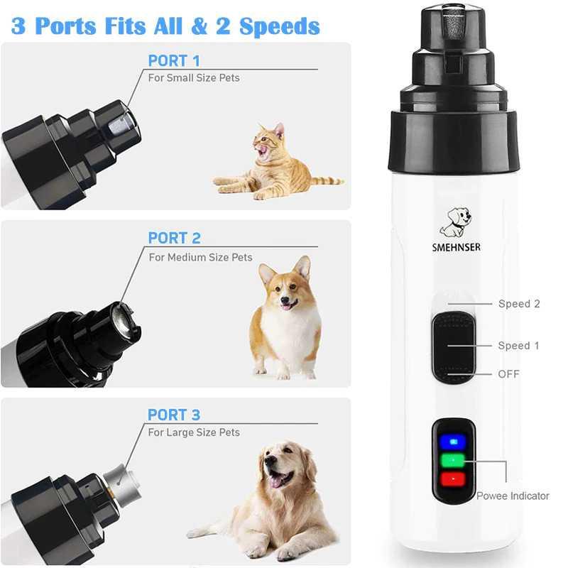 SMEHNSER Gunting Kuku Anjing Elektrik Charging Pet Nail Grinder Polish - M1
