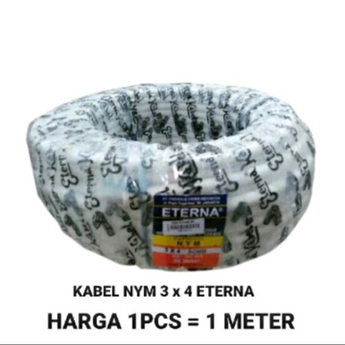 METERAN - ETERNA NYM 3x4 Kabel Listrik PLN Tufur Kawat isi 3 x 4 mm