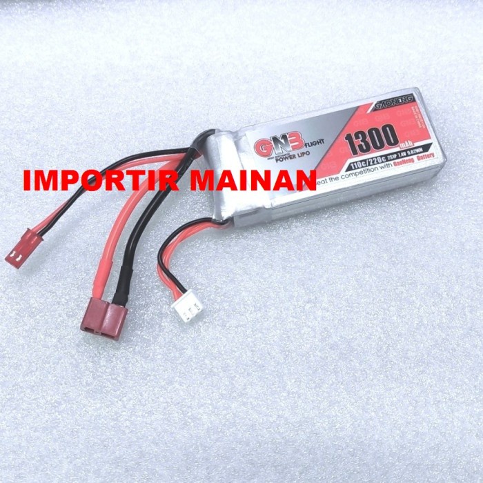 Promo Gnb Battery Lipo 2S 7.4V 1300Mah 110C For Rc Car Racing Rc Plane Terlaris